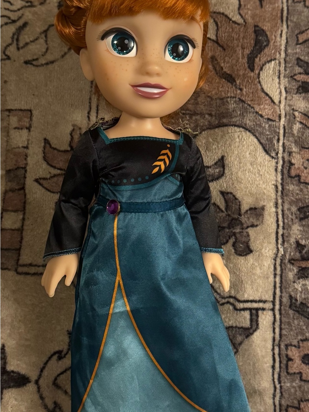 Disney Teal & Black Princess Doll with Orange Trim